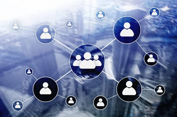 HR - insan kaynakları yönetimi kavramı bulanık iş merkezi zemin üzerine.