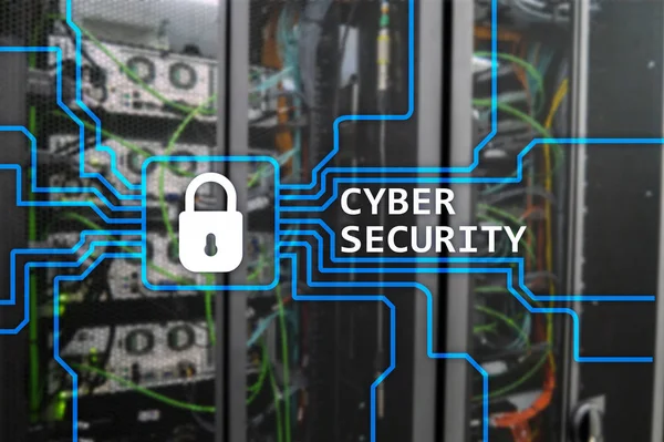 Siber güvenlik, bilgi Gizlilik ve veri koruma kavramı sunucu üzerinde arka plan Oda.