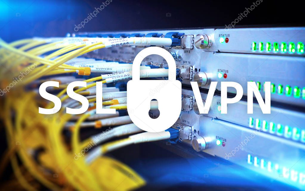 SSL VPN. Virtual private network. Encrypted connection.