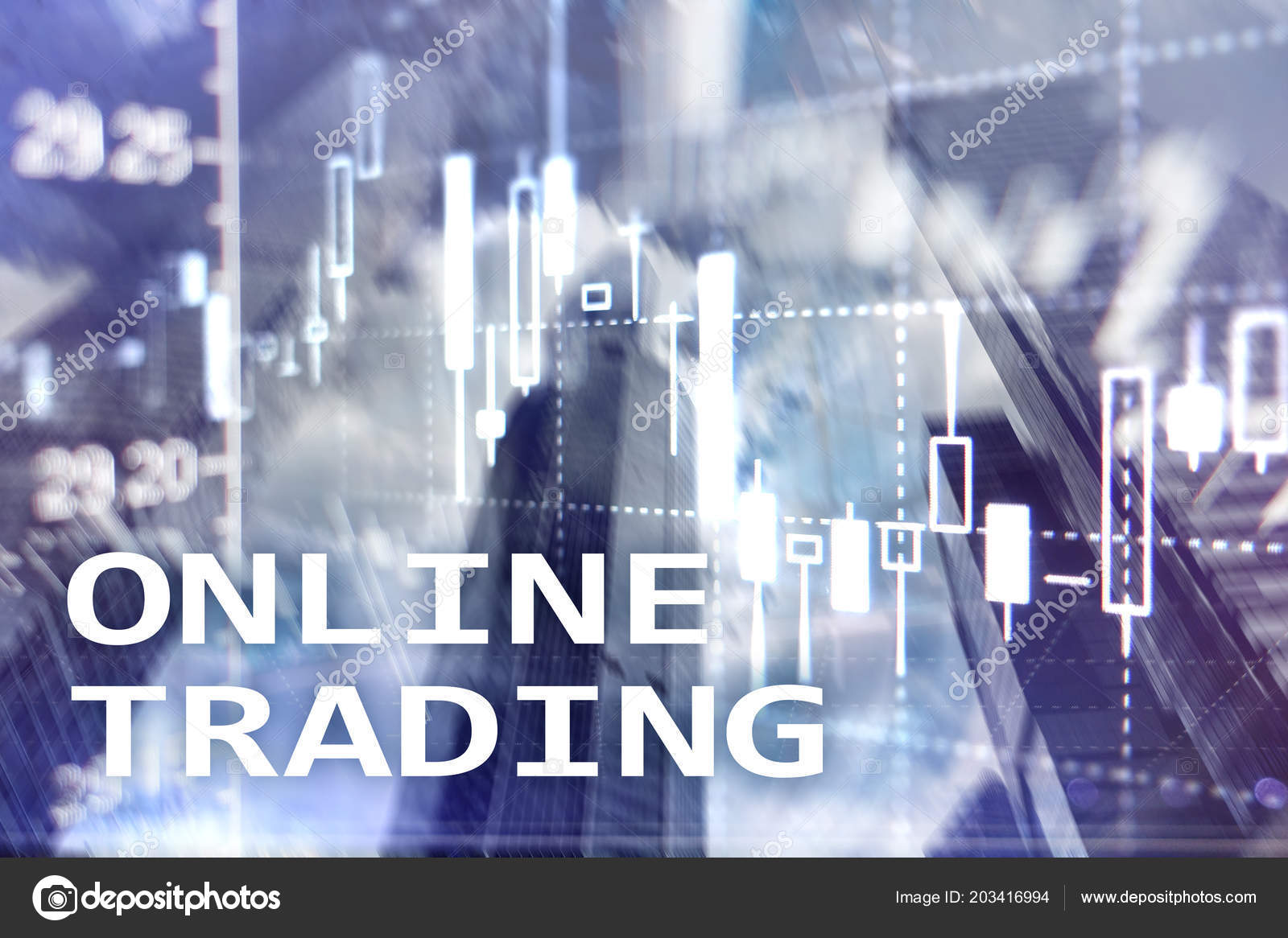 Line Forex Trading Conceito Investimento Fundo Centro Negocios Turva - 