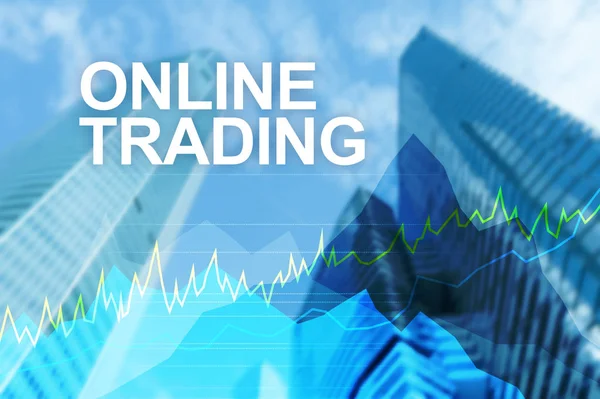 Trading Ligne Forex Concept Investissement Marché Financier — Photo