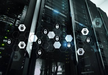 Siber güvenlik, veri koruma, bilgi gizliliği. Internet ve teknoloji kavramı.