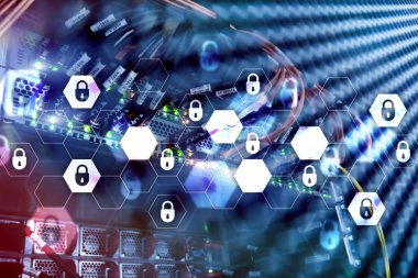 Siber güvenlik, veri koruma, bilgi gizliliği. Internet ve teknoloji kavramı.