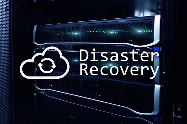 Disaster Recovery Data Loss Prevention Server Room Background — Stock Photo, Image