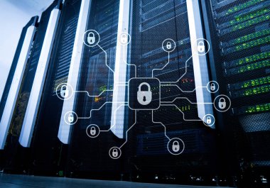 Siber güvenlik, veri koruma, bilgi gizliliği. Internet ve teknoloji kavramı.