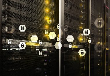 Siber güvenlik, veri koruma, bilgi gizliliği. Internet ve teknoloji kavramı.