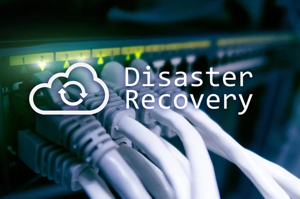 Disaster Recovery Data Loss Prevention Server Room Background — Stock Photo, Image