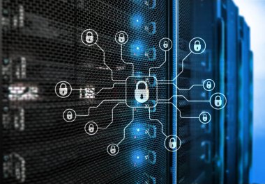 Siber güvenlik, veri koruma, bilgi gizliliği. Internet ve teknoloji kavramı.