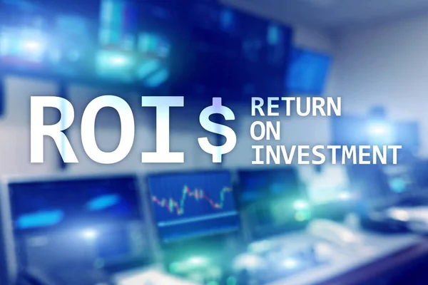 Roi Beruházások Megtérülése Pénzügyi Piac Tőzsde Koncepció — Stock Fotó