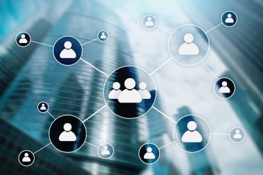 HR - insan kaynakları yönetimi kavramı bulanık iş merkezi zemin üzerine.