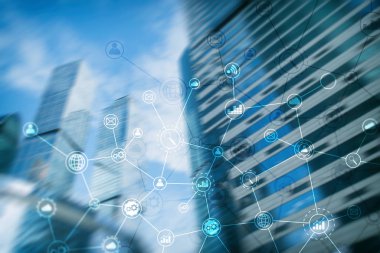 Çift Pozlama iş organizasyon yapısı üzerinde arka plan bulanık.