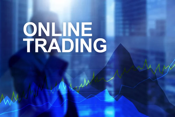 Trading Ligne Forex Concept Investissement Marché Financier — Photo