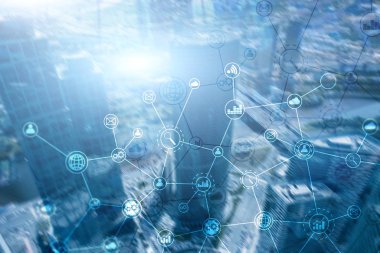 Çift Pozlama iş organizasyon yapısı üzerinde arka plan bulanık.