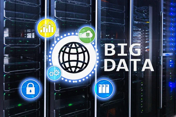 Big Data Analysing Server Internet Technology — Stock Photo, Image