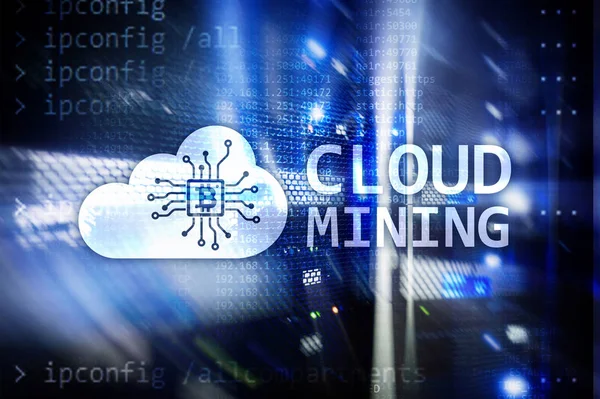 Cloud Computing Data Eller Kryptovaluta Bitcoin Ethereum Gruvdrift Datacenter Server — Stockfoto