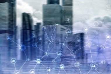 Çift Pozlama iş organizasyon yapısı üzerinde arka plan bulanık.