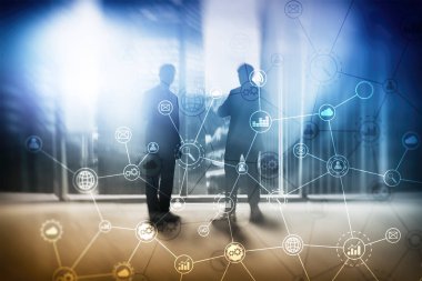 Çift Pozlama iş organizasyon yapısı üzerinde arka plan bulanık.