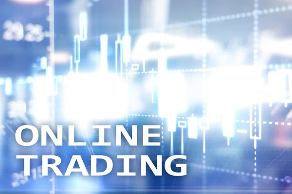 Online Obchodování Forex Investiční Koncepci Pozadí Rozmazané Obchodní Centrum — Stock fotografie