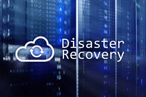 Disaster Recovery Data Loss Prevention Server Room Background — Stock Photo, Image