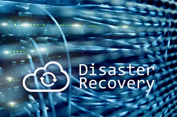 Disaster Recovery Data Loss Prevention Server Room Background — Stock Photo, Image