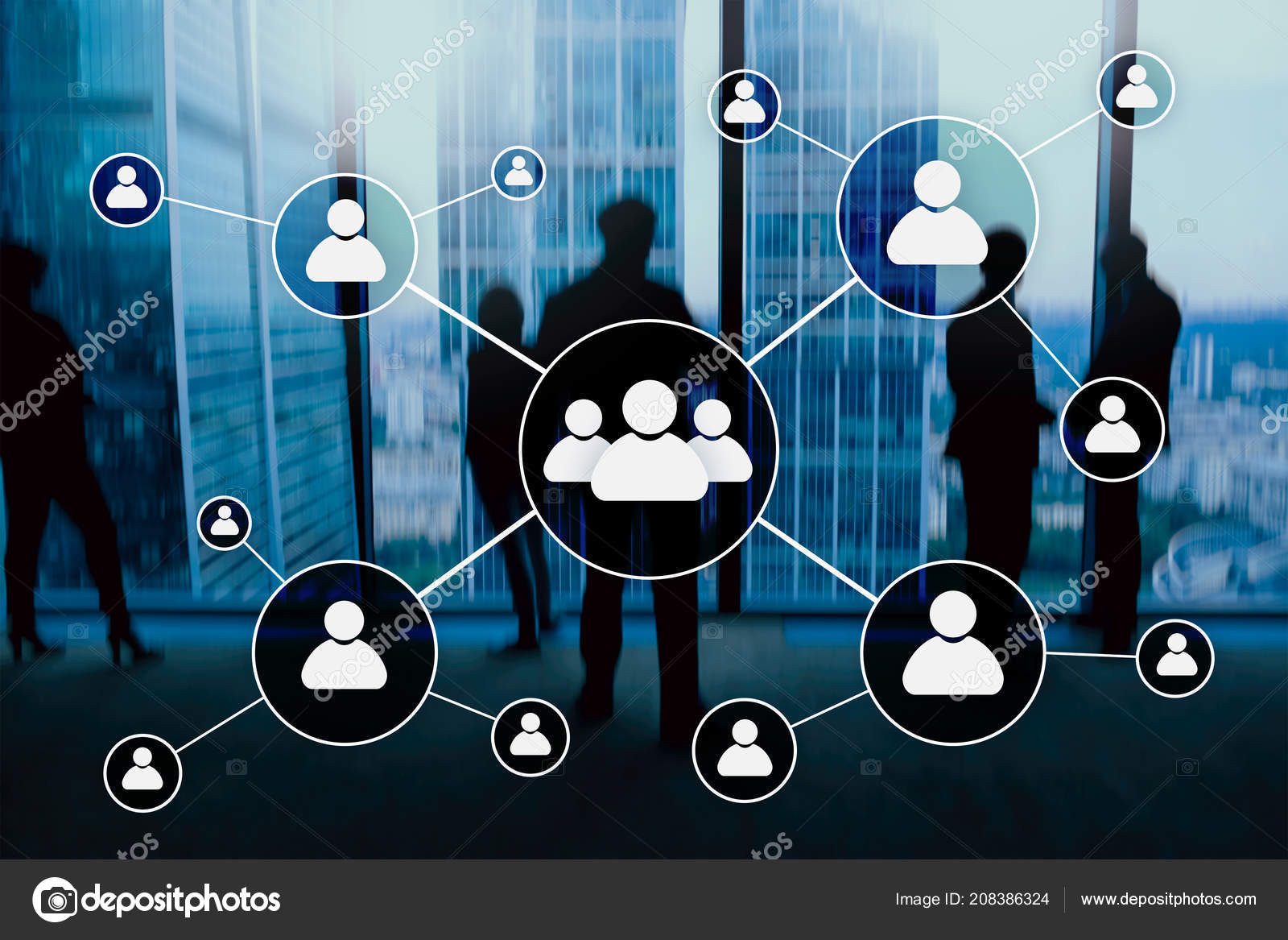 Human Resources Management Concept Blurred Business Center Background ⬇