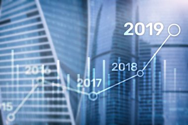 2019 için finansal büyüme planı. İş ve yatırım kavramı.