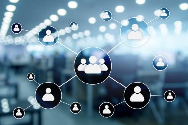 HR - insan kaynakları yönetimi kavramı bulanık iş merkezi zemin üzerine.