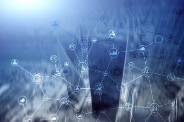 Çift Pozlama iş organizasyon yapısı üzerinde arka plan bulanık.