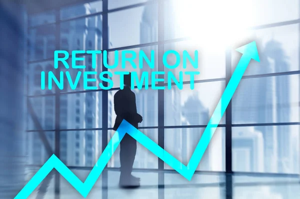 Roi Retour Sur Investissement Concept Trading Boursier Croissance Financière Sur — Photo