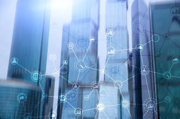 Çift Pozlama iş organizasyon yapısı üzerinde arka plan bulanık.