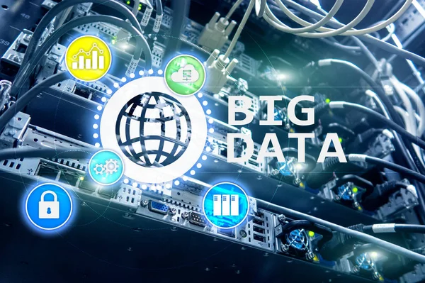 Big Data Analysing Server Internet Technology — Stock Photo, Image
