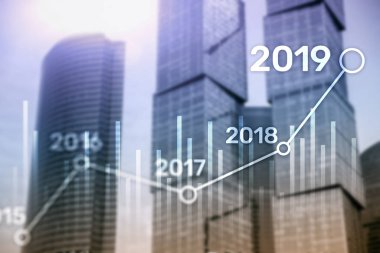 2019 için finansal büyüme planı. İş ve yatırım kavramı.
