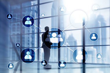 HR - insan kaynakları yönetimi kavramı bulanık iş merkezi zemin üzerine.