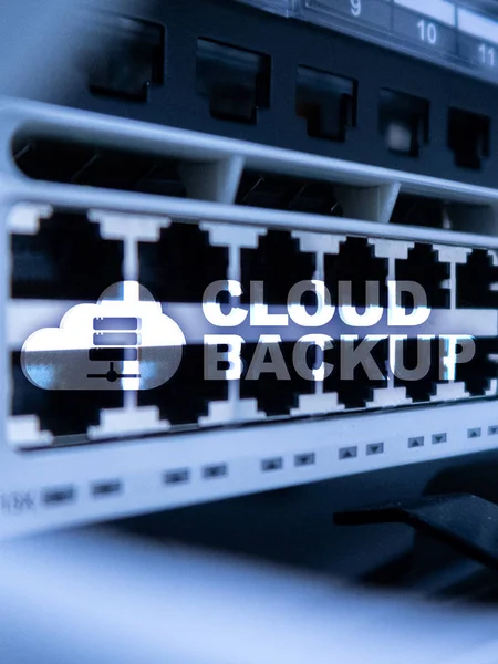 Kopii Zapasowych Chmurze Zapobieganie Utracie Danych Serwera Cyber Security — Zdjęcie stockowe