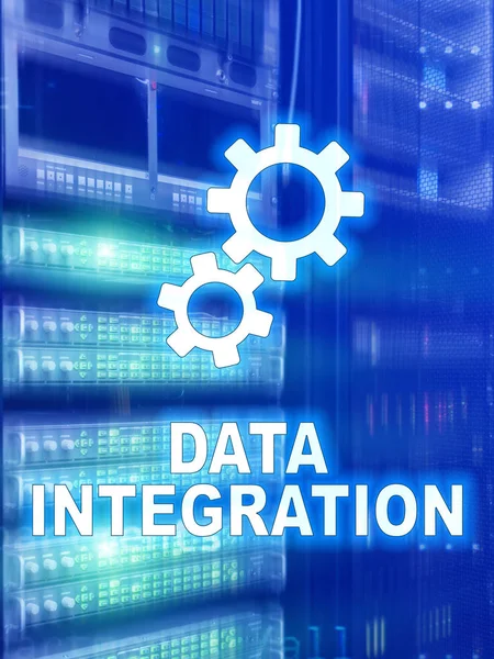 Data Integration Information Teknik Koncept Server Rum Bakgrund — Stockfoto