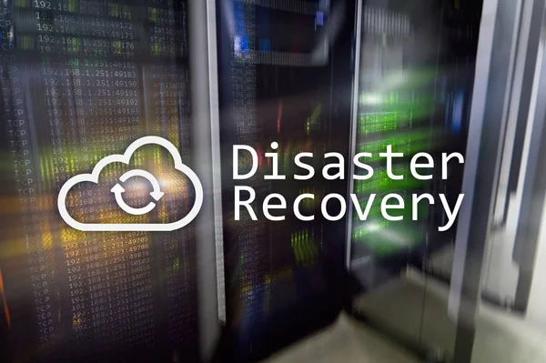 Disaster Recovery Data Loss Prevention Server Room Background — Stock Photo, Image