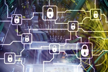 Blochain bilgi şifreleme. Siber güvenlik, kripto para birimi.