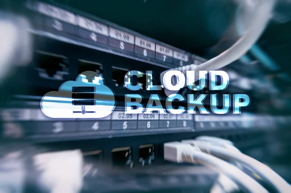 Cloud Back Server Gegevensverlies Voorkomen Cyberbeveiliging — Stockfoto