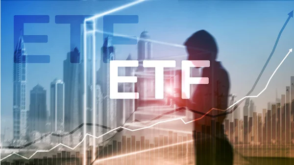 Etf Exchange Traded Fonds Financieel Trading Tool Concept Van Bedrijven — Stockfoto