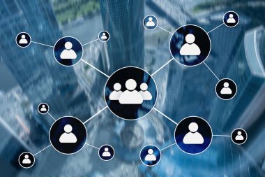 HR - insan kaynakları yönetimi kavramı bulanık iş merkezi zemin üzerine.