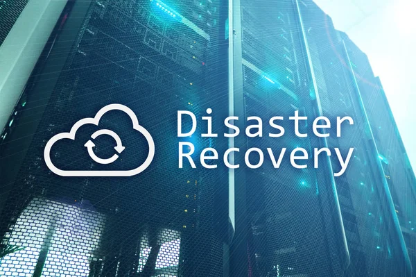 Disaster Recovery Data Loss Prevention Server Room Background — Stock Photo, Image