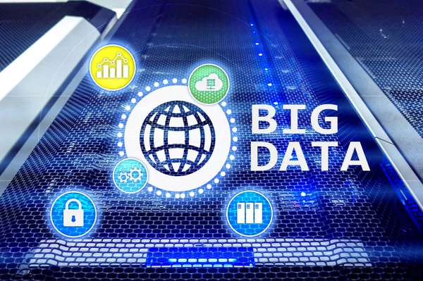 Big Data Analyzing Server Internet Technology — Stock Photo, Image