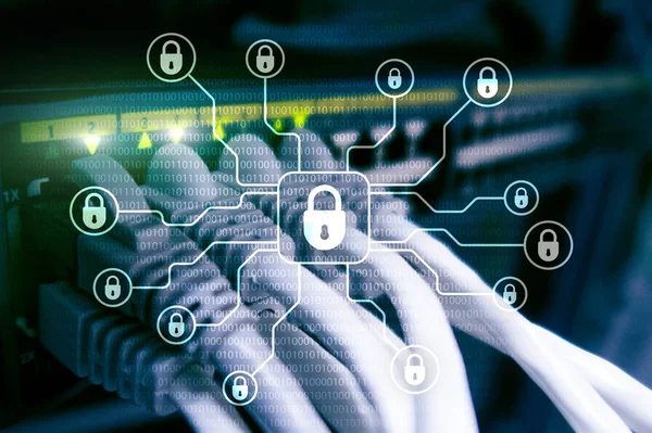 Segurança Cibernética Proteção Dados Privacidade Informação Conceito Internet Tecnologia — Fotografia de Stock