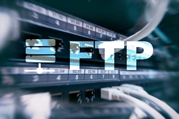 Ftp Dosya Aktarım Protokolü Internet Iletişim Teknoloji Kavramı — Stok fotoğraf