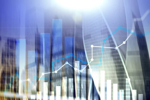 Financial Growth Graph Sales Increase Marketing Strategy Concept — Stock Photo, Image