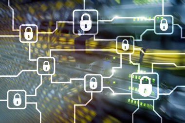 Blochain bilgi şifreleme. Siber güvenlik, kripto para birimi.