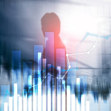 Finansal büyüme grafiği. Strateji konsept pazarlama satış artırın. Finansal büyüme grafiği. Satışları artırmak, pazarlama stratejisi kavramı.