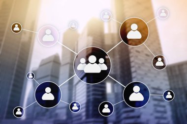 HR - insan kaynakları yönetimi kavramı bulanık iş merkezi zemin üzerine.