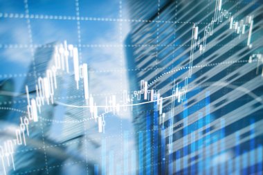 Eski ticaret, finans piyasası, iş merkezi geçmişi üzerine yatırım kavramı.