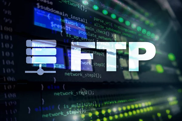 Ftp Dosya Aktarım Protokolü Internet Iletişim Teknoloji Kavramı — Stok fotoğraf